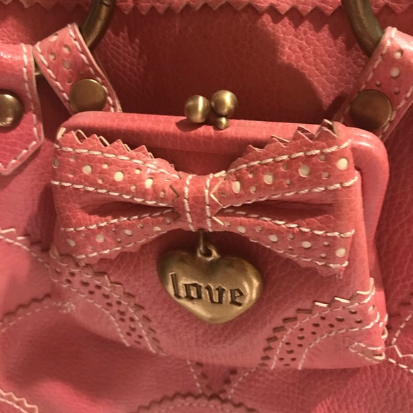 Isabella Fiore Pink Leather Tote - Picture 2 of 6